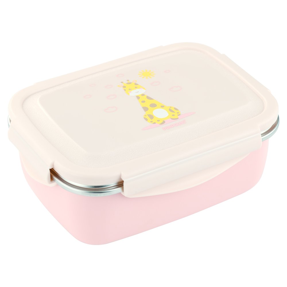 Kit Lancheira Bentô Box 550Ml Girafa Feminino Pimpolho Com 1 Unidade.