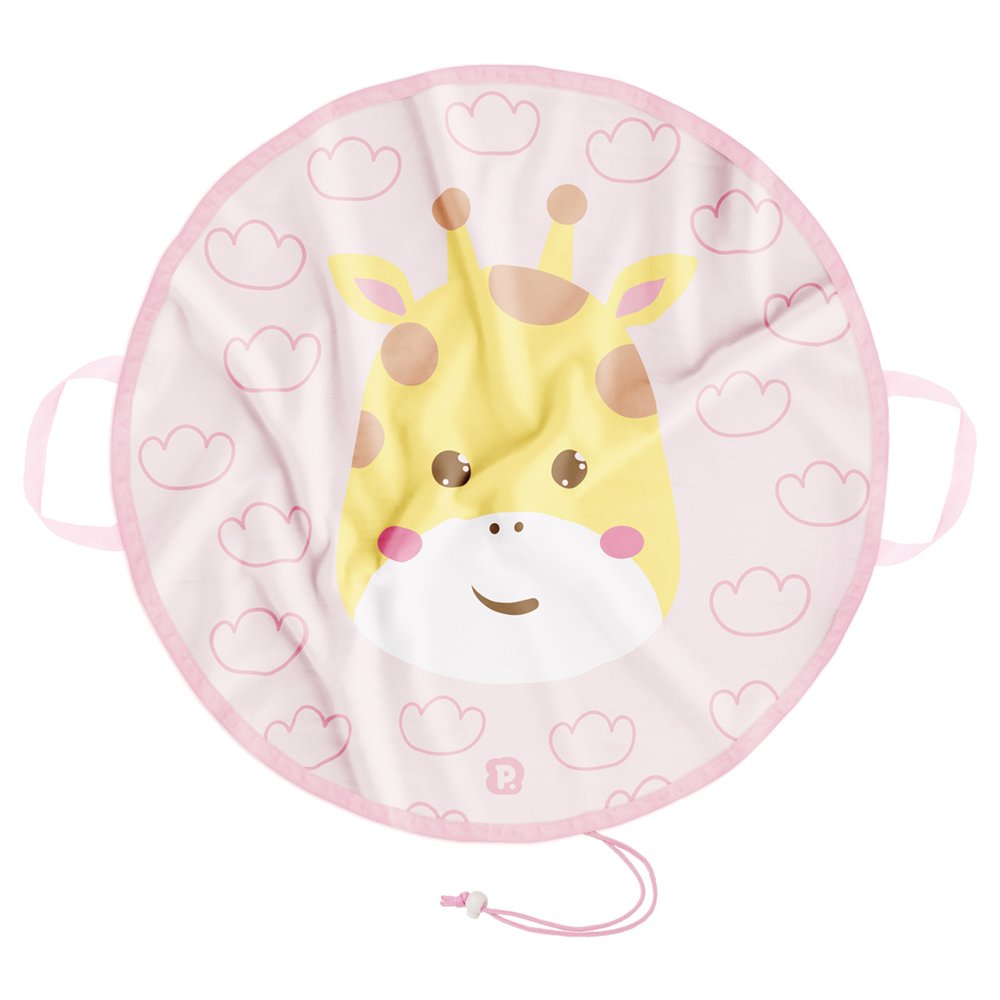 Polibag Tapete Impermeável Para Introdução Alimentar 1,05X1,05M Girafa Feminino Pimpolho Com 1 Unidade.