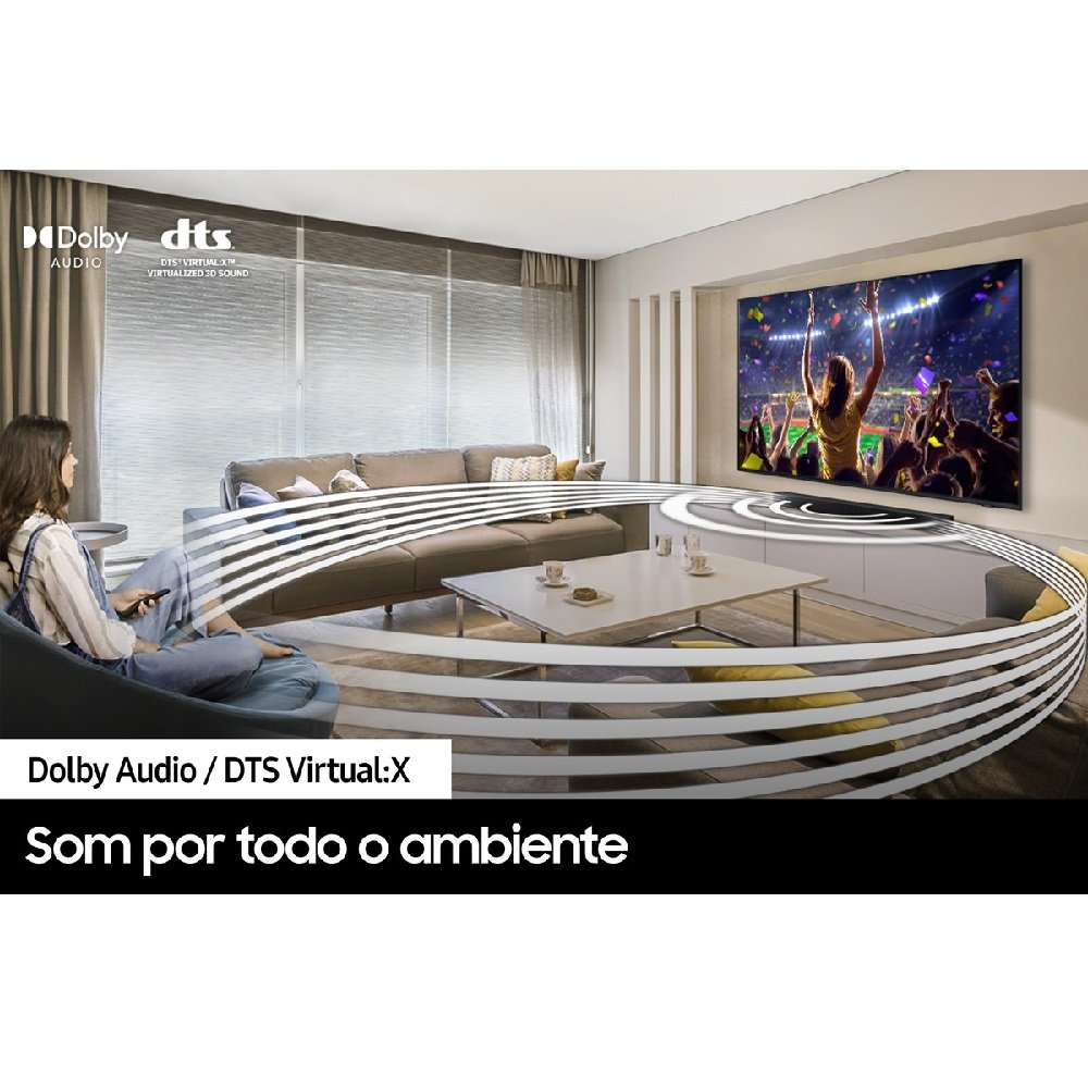 Soundbar Samsung HW-B555 com 2.1 canais, Bluetooth e Subwoofer sem fio