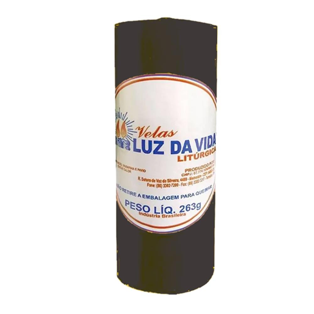 Vela 7 Dias 1 Peça 50mmx263g Preta Luz Da Vida