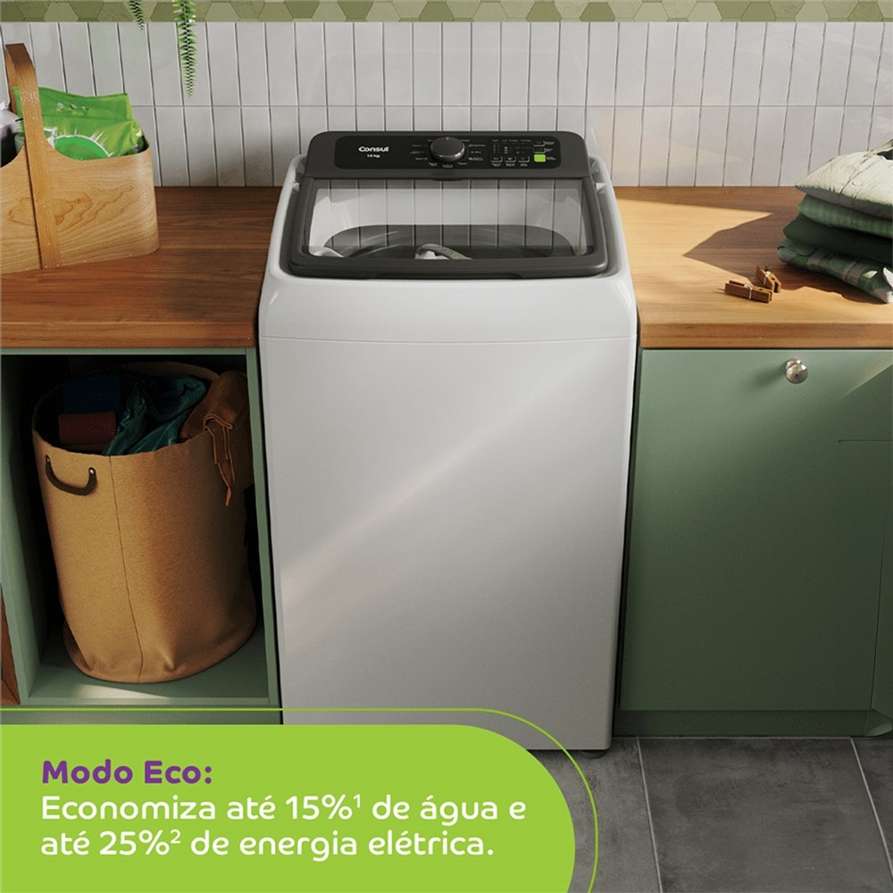 Máquina de Lavar Roupas 13 Kg Consul CWN13ABBNA - Branca, 220V