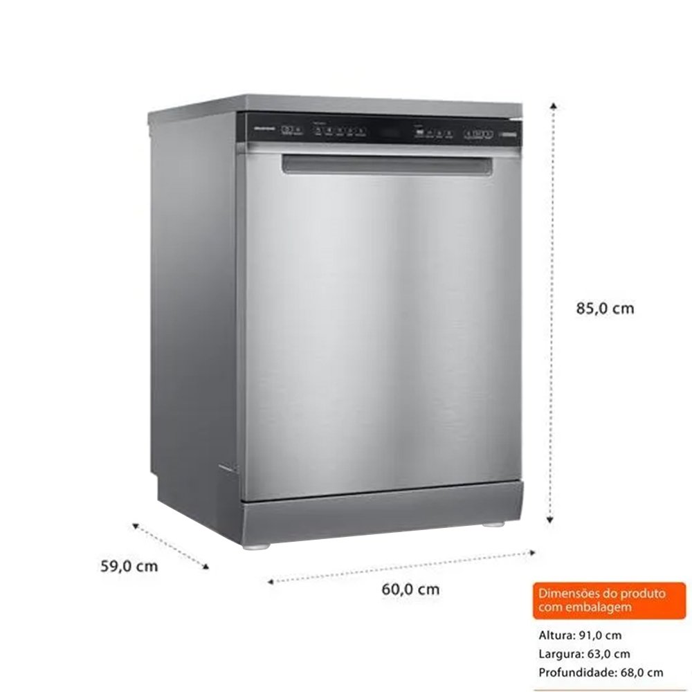 Lava-Louças Brastemp 15 Serviços BLF62ARANA - Inox, 110V