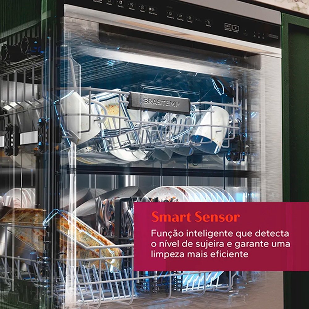 Lava-Louças Brastemp 15 Serviços BLF61AR - 5 Programações, Inox, 110V