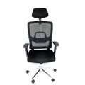 Cadeira de Escritório Presidente Ergonômica Tela Mash Reclinável NR17 - Preta