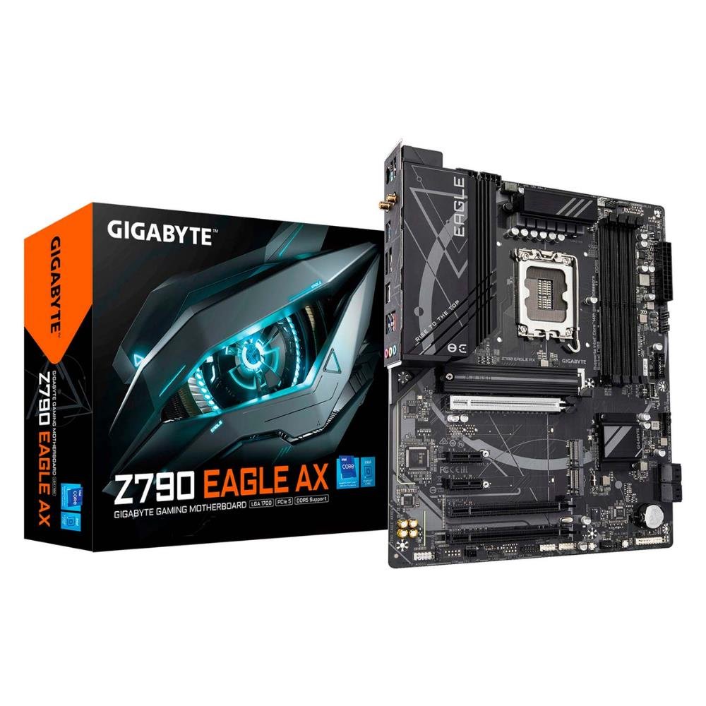 Placa Mãe Gigabyte Z790 EAGLE AX, Intel LGA 1700, ATX, DDR5, Wi-Fi, Bluetooth - Z790 EAGLE AX
