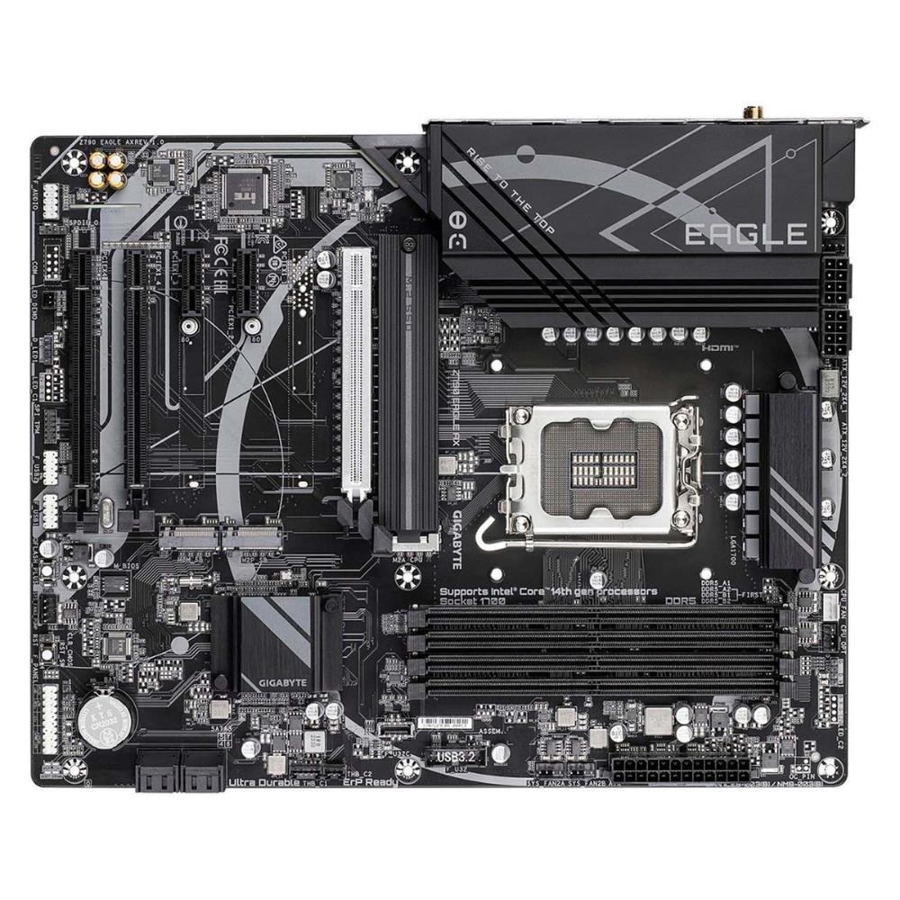 Placa Mãe Gigabyte Z790 EAGLE AX, Intel LGA 1700, ATX, DDR5, Wi-Fi, Bluetooth - Z790 EAGLE AX