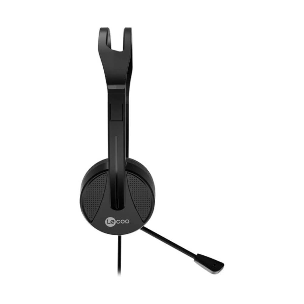Headset com microfone Ajustável Lenovo, Conexão P2, Preto, Lecoo HT106