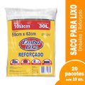 Saco Para Lixo Embalixo - Almofada Reforçado 30 Litros - 20 Embalagem com 10 Unidades