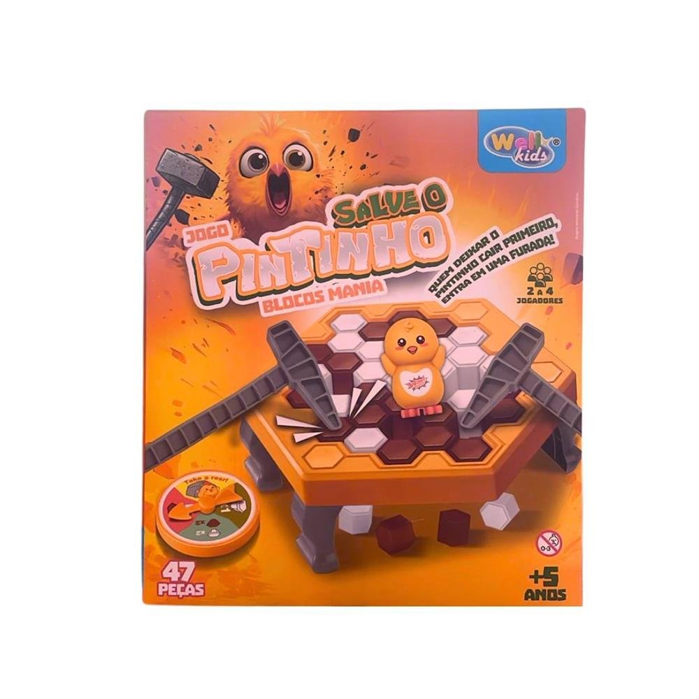 Jogo Blocos Mania Salve O Pintinho 47 Pcs