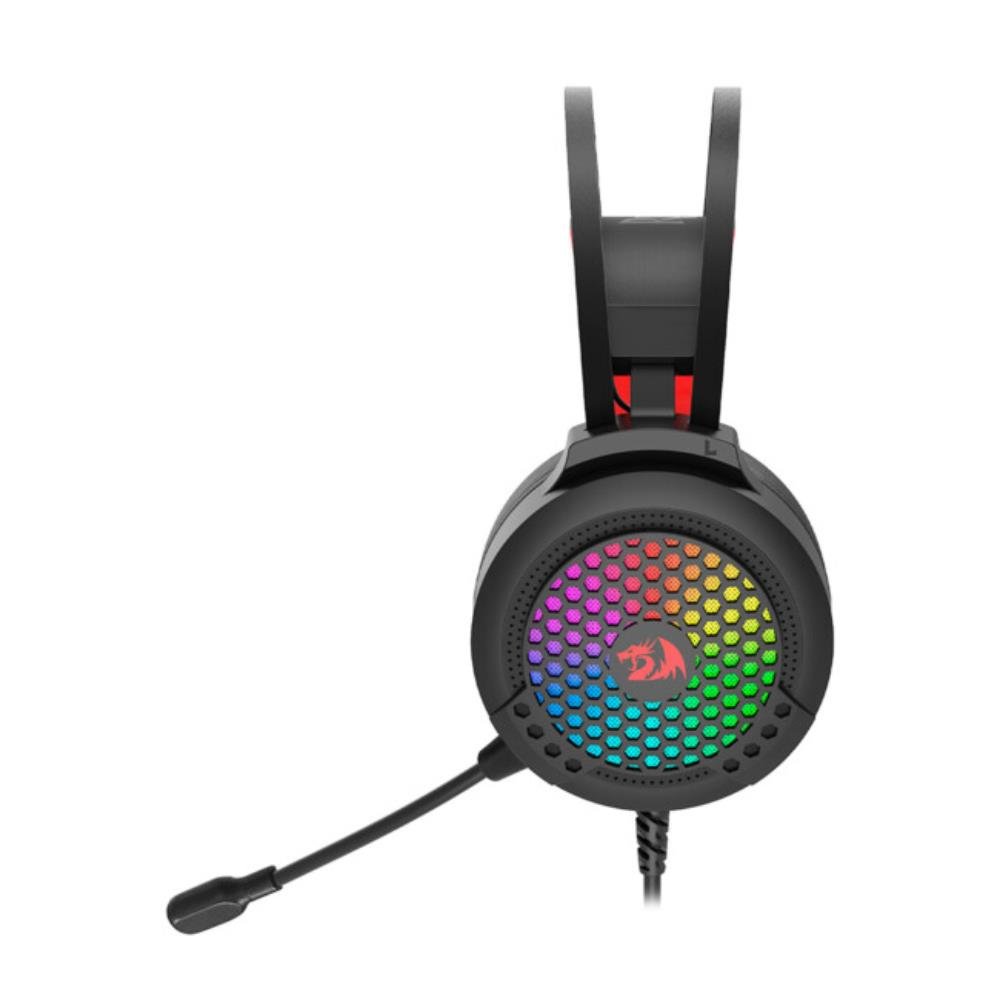 Headset Gamer Redragon Carmen, RGB, com Conexão P2 e USB, Preto, H261