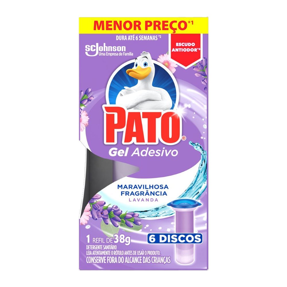 Detergente Sanitário Gel Adesivo Lavanda Pato 38g Refil