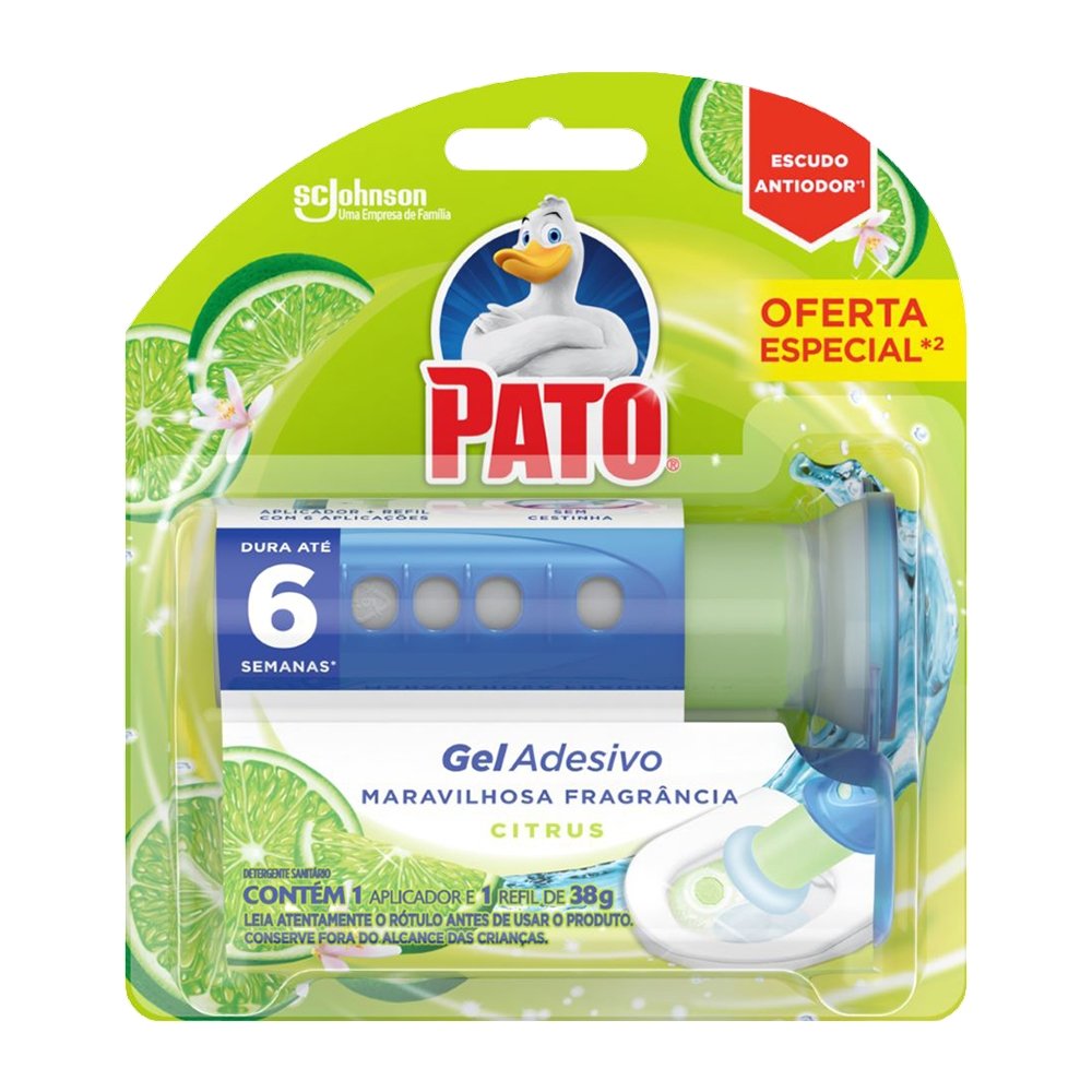 Pato Gel Adesivo Citrus 6 Discos + Aplicador