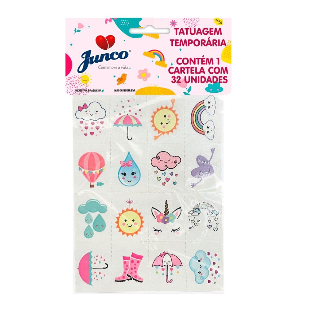 Tatuagem Temporária Infantil Junco - Tema Menina