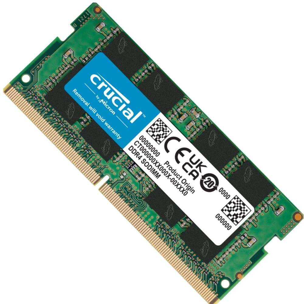 Memória Ram Para Notebook Crucial, 8Gb, 3200Mhz, Ddr4, Cl22 - Ct8g4sfra32a