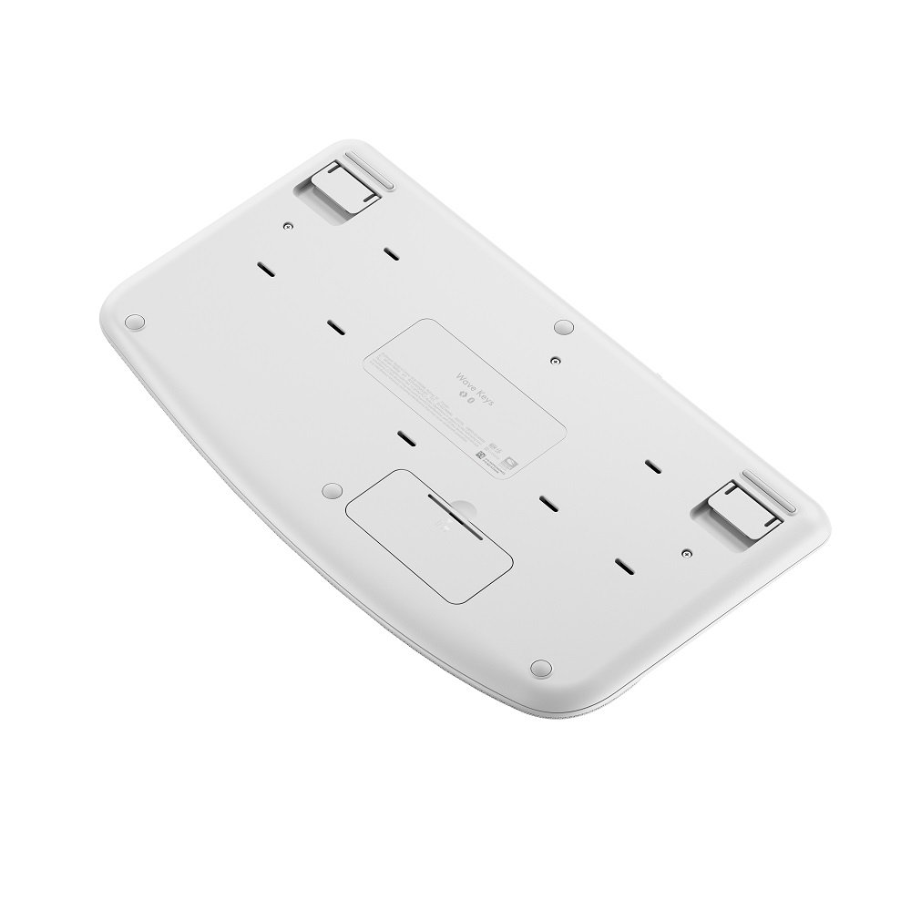 Teclado Sem Fio Bluetooth Wave Keys, Branco, Multi-Dispositivo, Layout Americano, Logitech