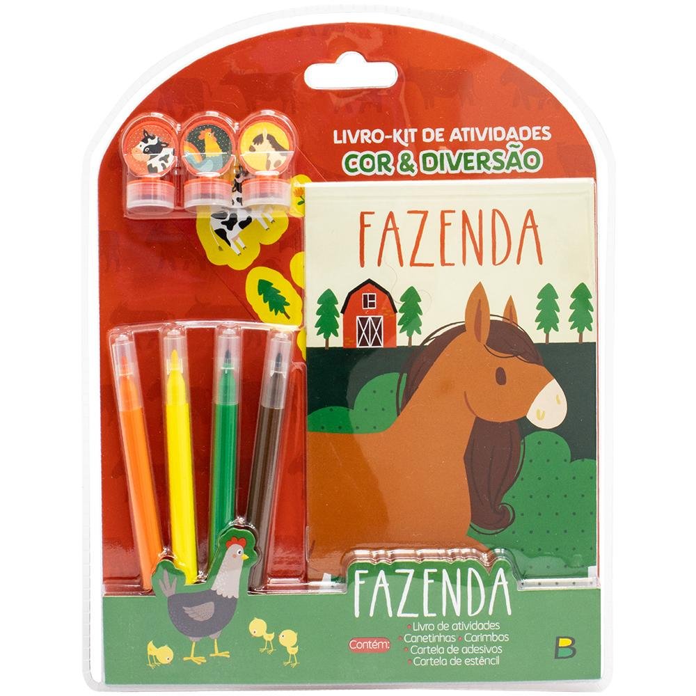 Livro Kit Atividades Pintura Fazenda 3a