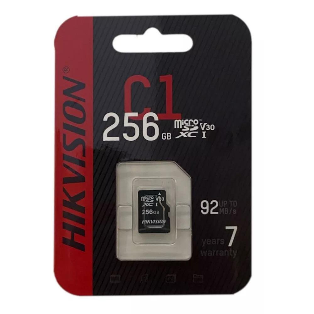 Cartão De Memória Hikvision 256Gb Microsd C1 Series