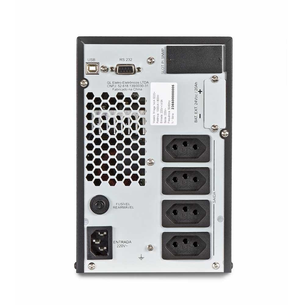 Nobreak Senoidal SMS Mirage 1 kVA, 1000VA, 800W, Entrada:115V, Saída: 115V - 23663