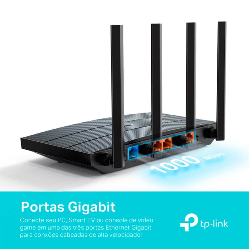 Roteador Wireless Tp-Link Archer AX12 - Wi-Fi 6, 1 Gbps, Gigabit, AX1500, Dual Band