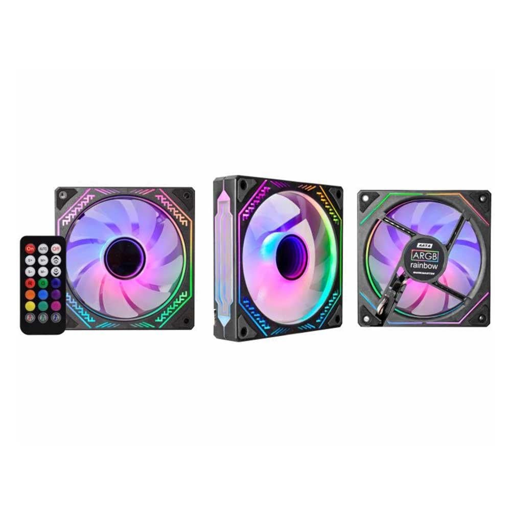 Kit Cooler K-mex Argb Aatak1 3 Coolers 120 Mm Com Controladora