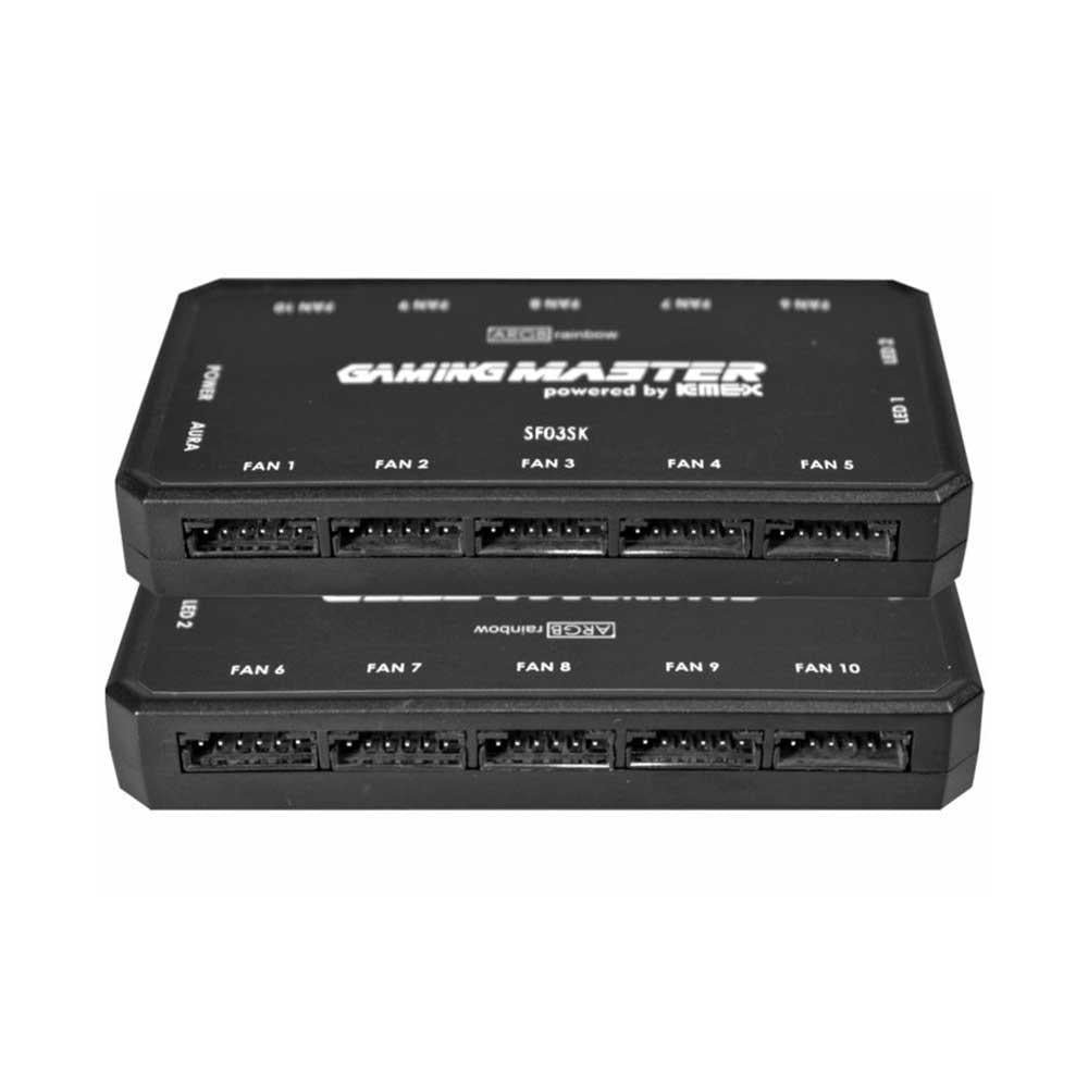 Kit Cooler K-mex Argb Aatak1 3 Coolers 120 Mm Com Controladora