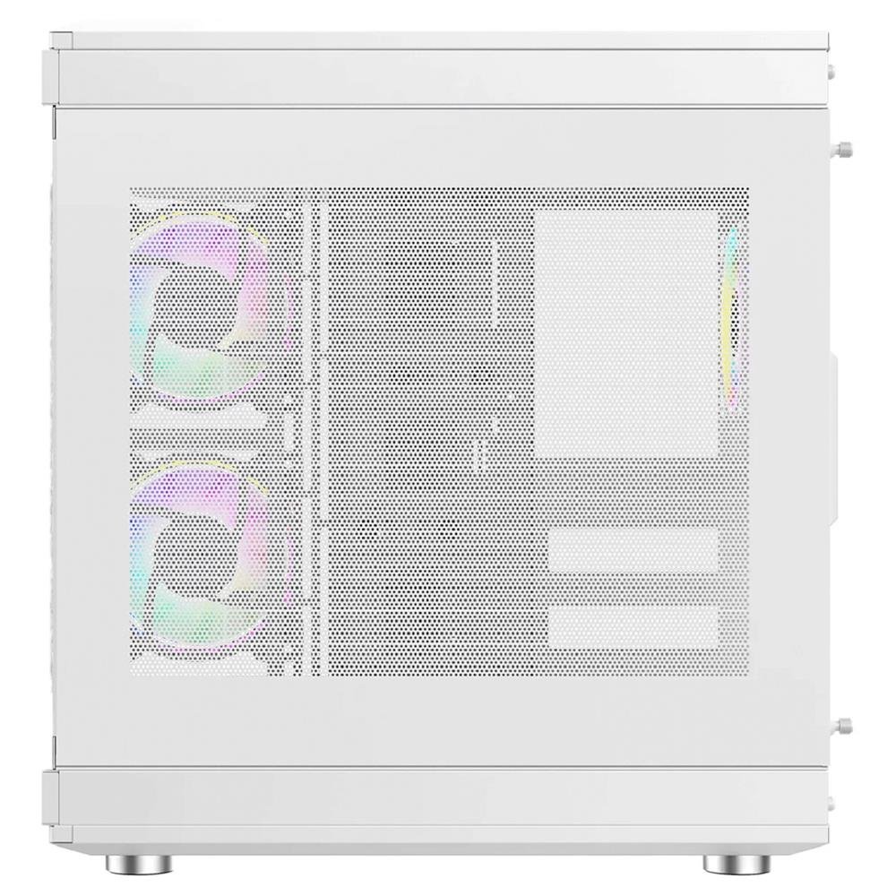 Gabinete Gamer Liketec Unreal Dark White, Cube Design, Mid Tower, Vidro Temperado, Preto e Branco, Sem Fonte e Sem Fans, 2073