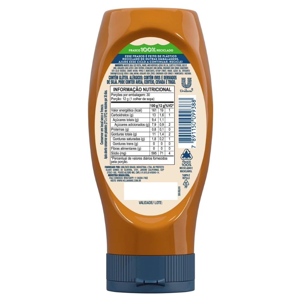Molho Hellmann's 3 em 1 Squeeze 360g