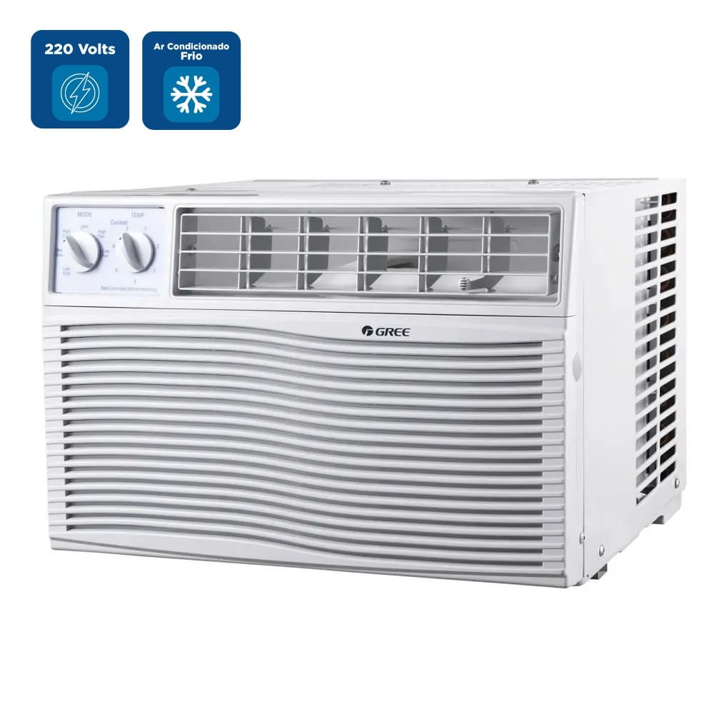 Ar Condicionado Janela Gree 12000 Btu/H Frio Mecânico Gjc12bl-D6nmnd2r - 220 Volts