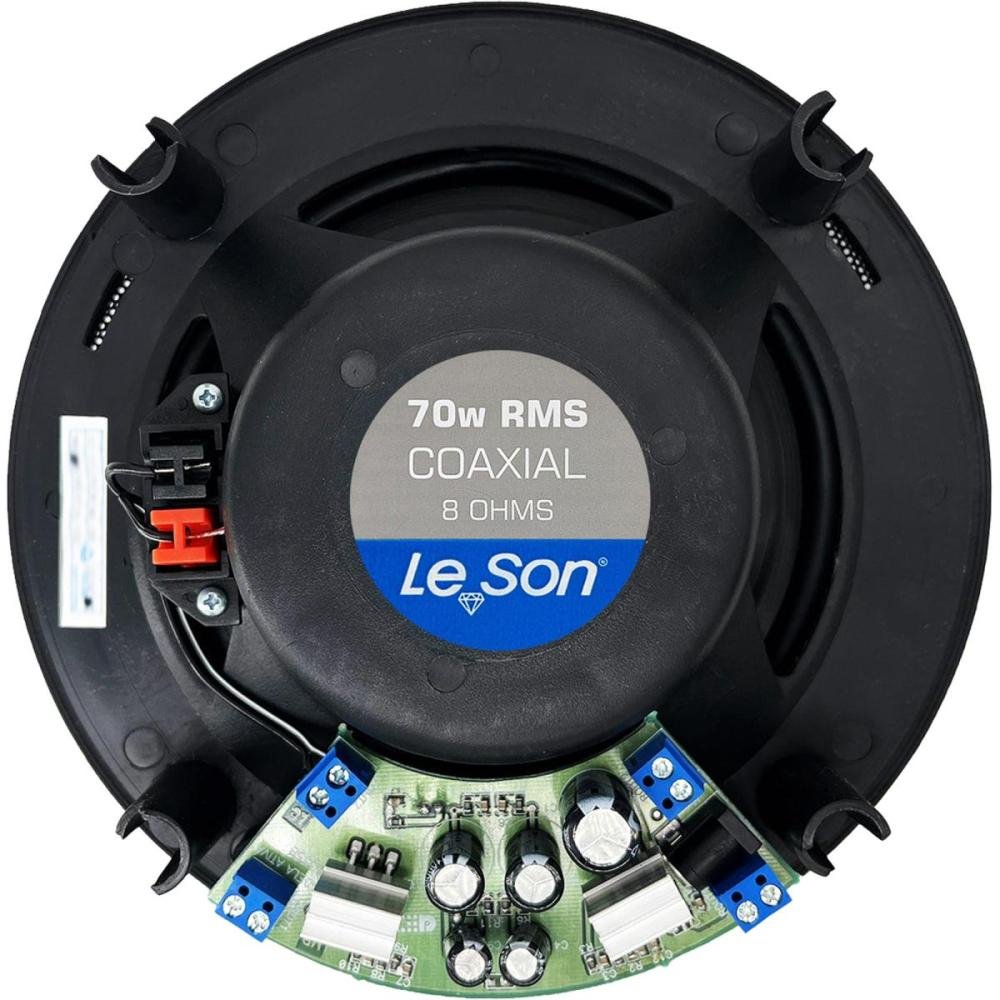 Kit Arandela 6" Leson 2LSREDPT 70W RMS Redonda Preta