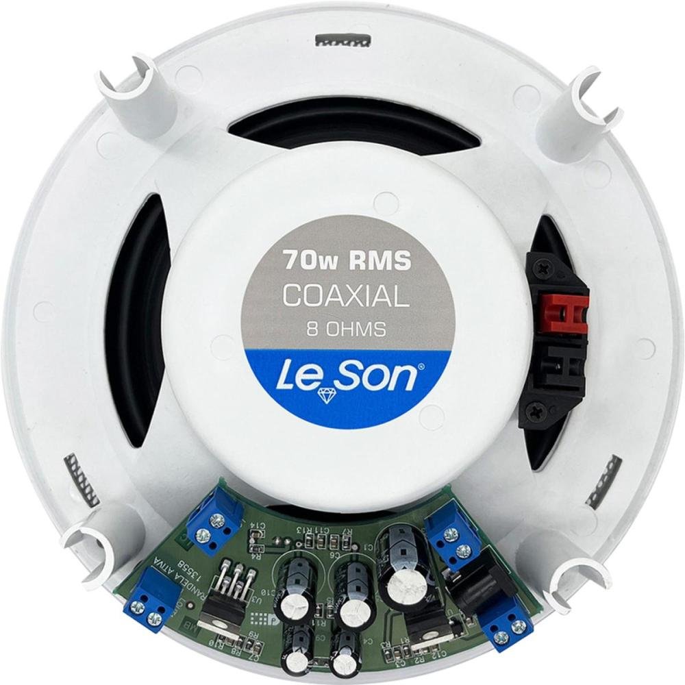 Kit Arandela 6" Leson 2LSREDBR 70W RMS Redonda Branca