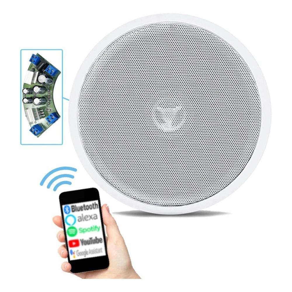 Kit Arandela 6" Leson 2LSREDBR 70W RMS Redonda Branca