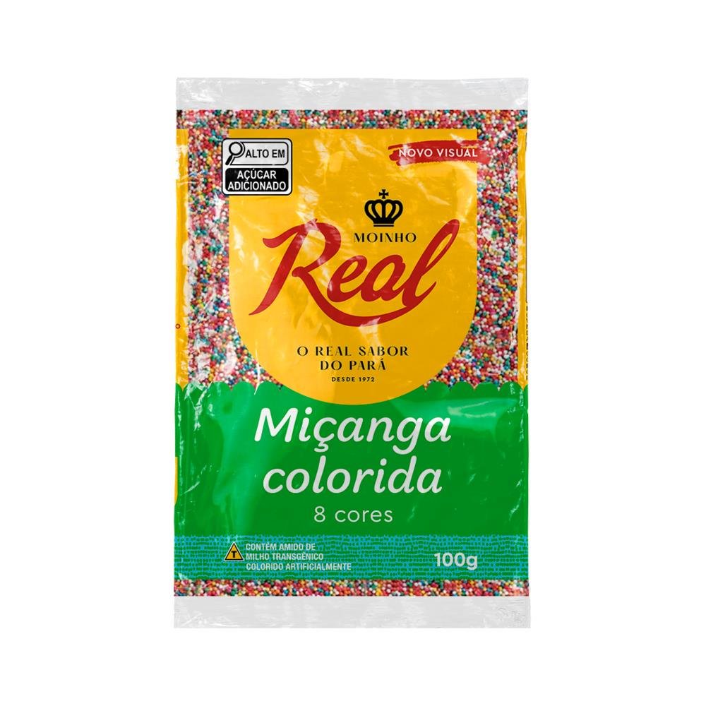 MIÇANGA COLORIDA 8 CORES 100G CX 30 PCT