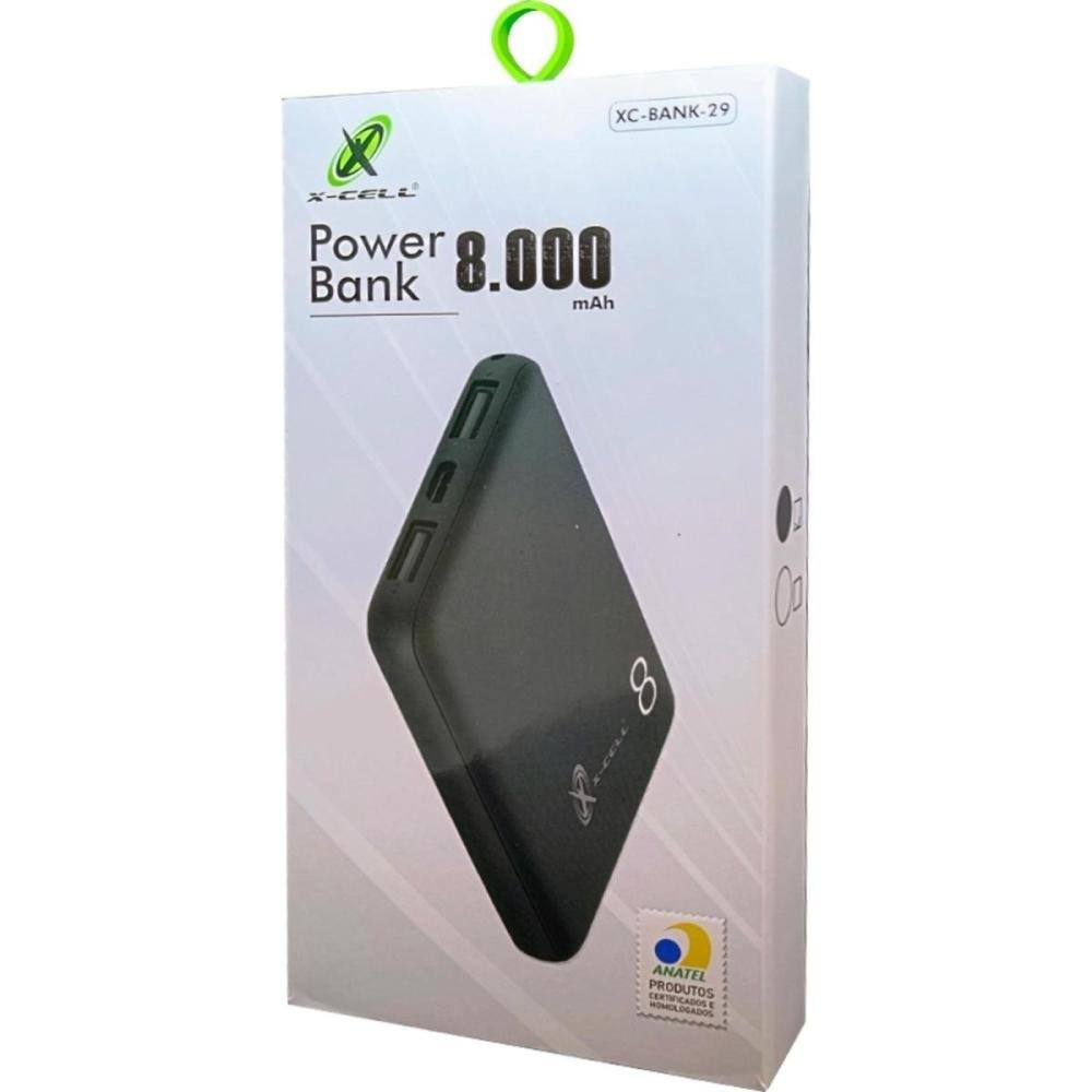 Carregador Power Bank 8000 XC-BANK-29 Flex Un.Venda: PC/1