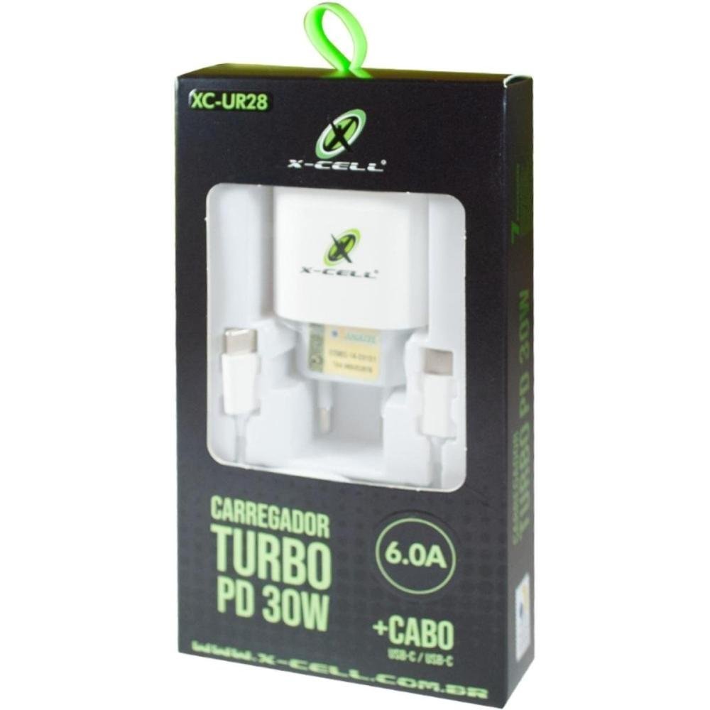 Carregador Turbo Com Cabo USB-C XC-UR28 Flex Un.Venda: PC/1