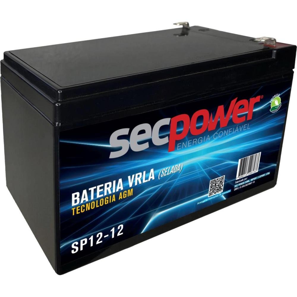 Bateria Selada 12V 12Ah SP12-12 SecPower Un.Venda: PC/1