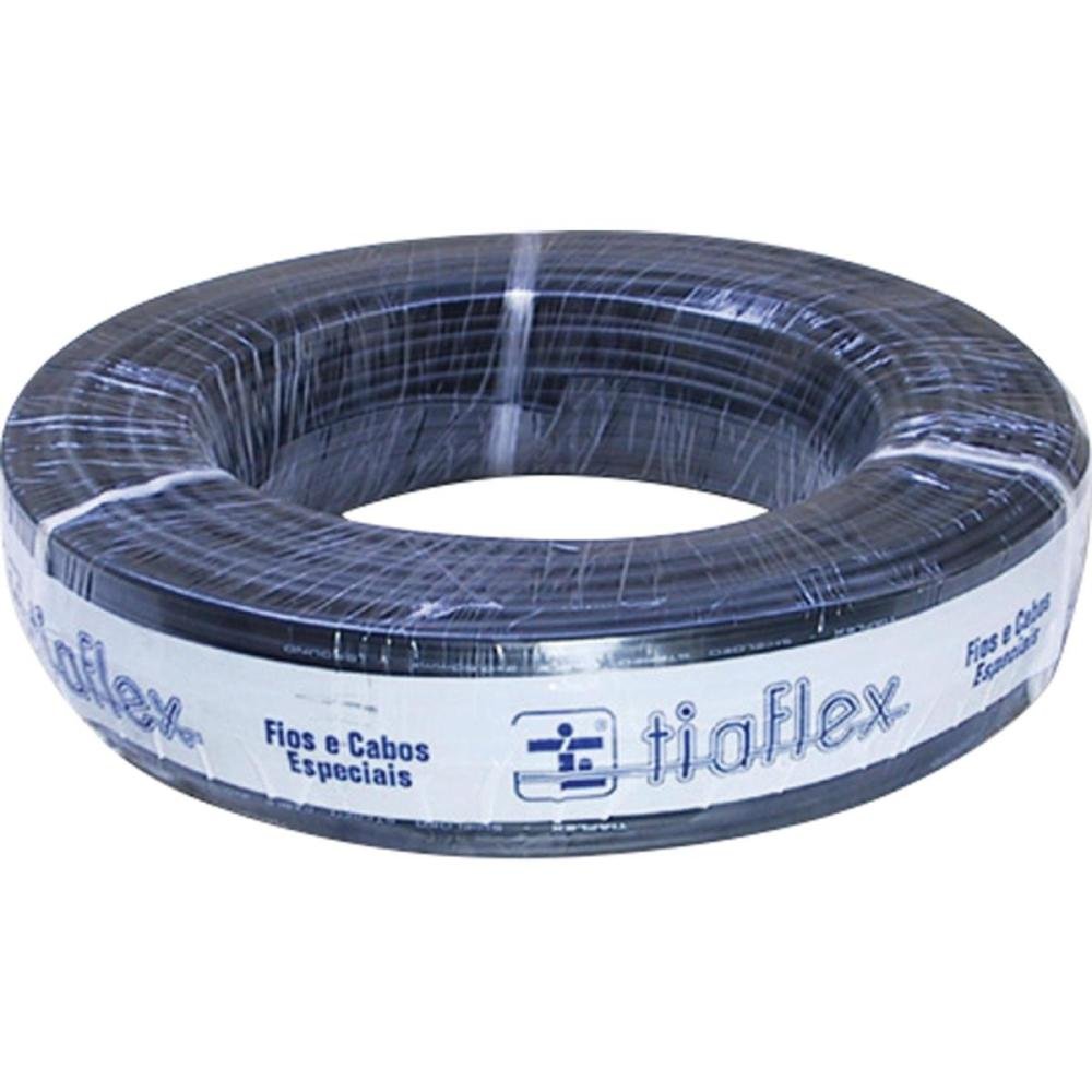 Cabo Multicanal 4P x 24AWG Preto Tiaflex Un.Venda: RL/50