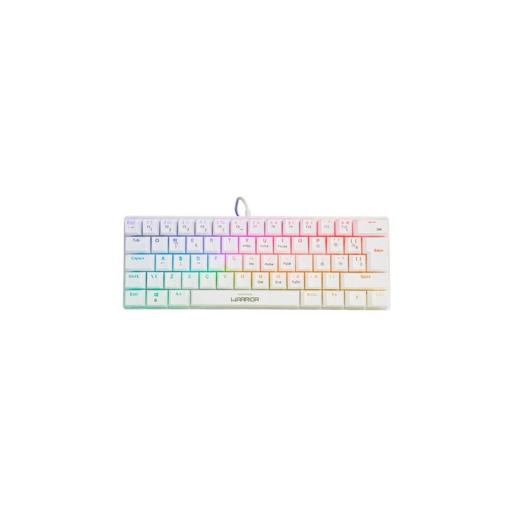 Teclado Gamer Mecanico Warrior Royal Precision, Artic Edition, 60%, Branco, Abnt2, Tc311, Warrior