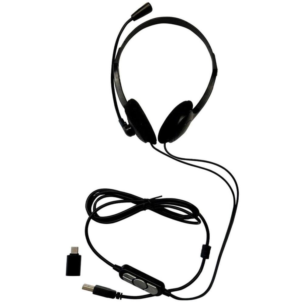 Headset Office Bright USB Com Adaptador USB-C Un.Venda: PC/1