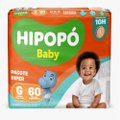 Fraldas Hipopó Baby Hiper G 4X60 Unidades