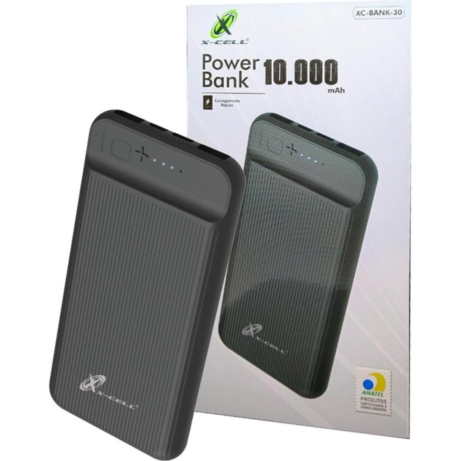 Carregador Power Bank 10000 XC-BANK-30 Flex Un.Venda: PC/1