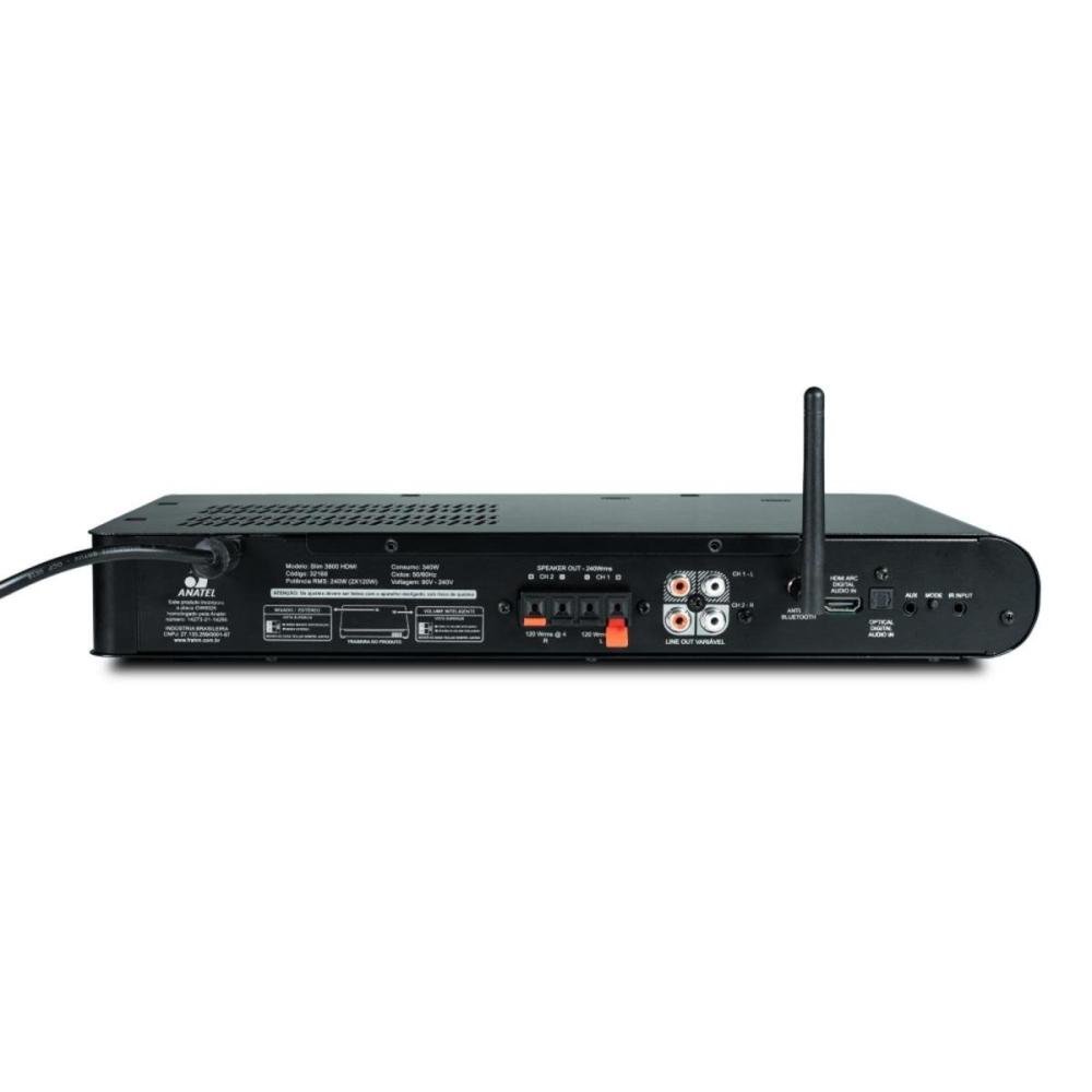 Amplificador Frahm Slim 3800 HDMI 240w Rms Un.Venda: PC/1