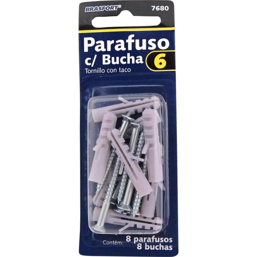 Parafuso Com Bucha 06 Brasfort (Com 8) Un.Venda: MVA/8