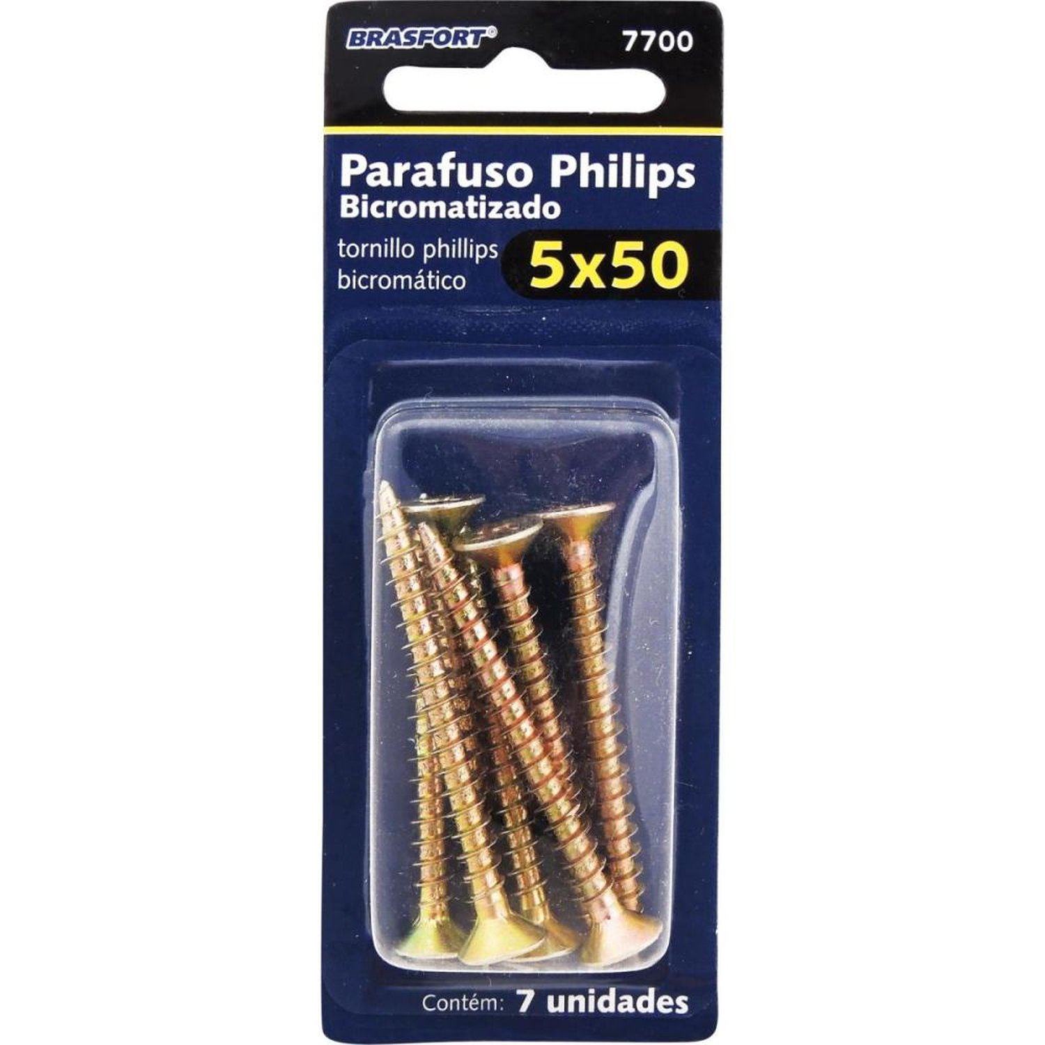 Parafuso Philips 5,0 X 50 Brasfort (Com 7) Un.Venda: Mva/7
