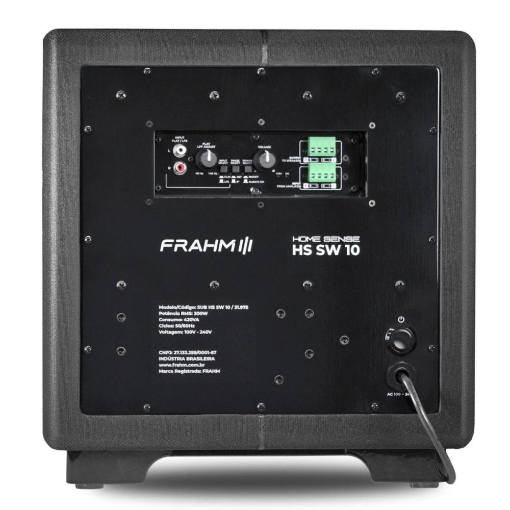 Subwoofer Frahm Home Sense SW 10 Premium 300w Un.Venda: PC/1