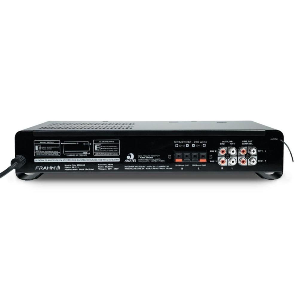 Amplificador Frahm Slim 3500 G5 240w Rms Un.Venda: PC/1