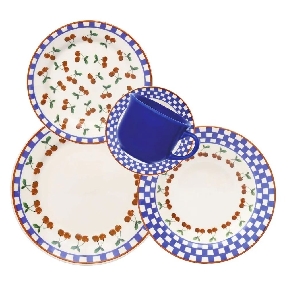 Aparelho de Jantar/Chá Biona Jardim de Cerejas 20 Peças