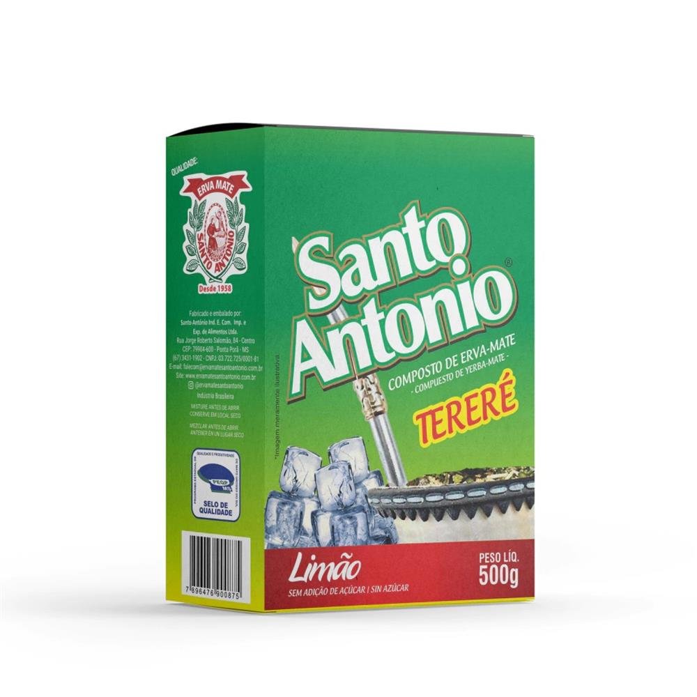 Erva Mate Santo Antônio Limão- Caixa Com 05 Unidades de 500g