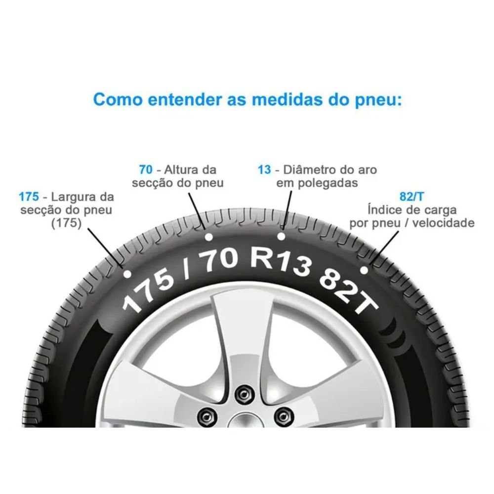 Kit Com 4 Pneus Pirelli Aro 13 175/70r13 82t Formula Evo