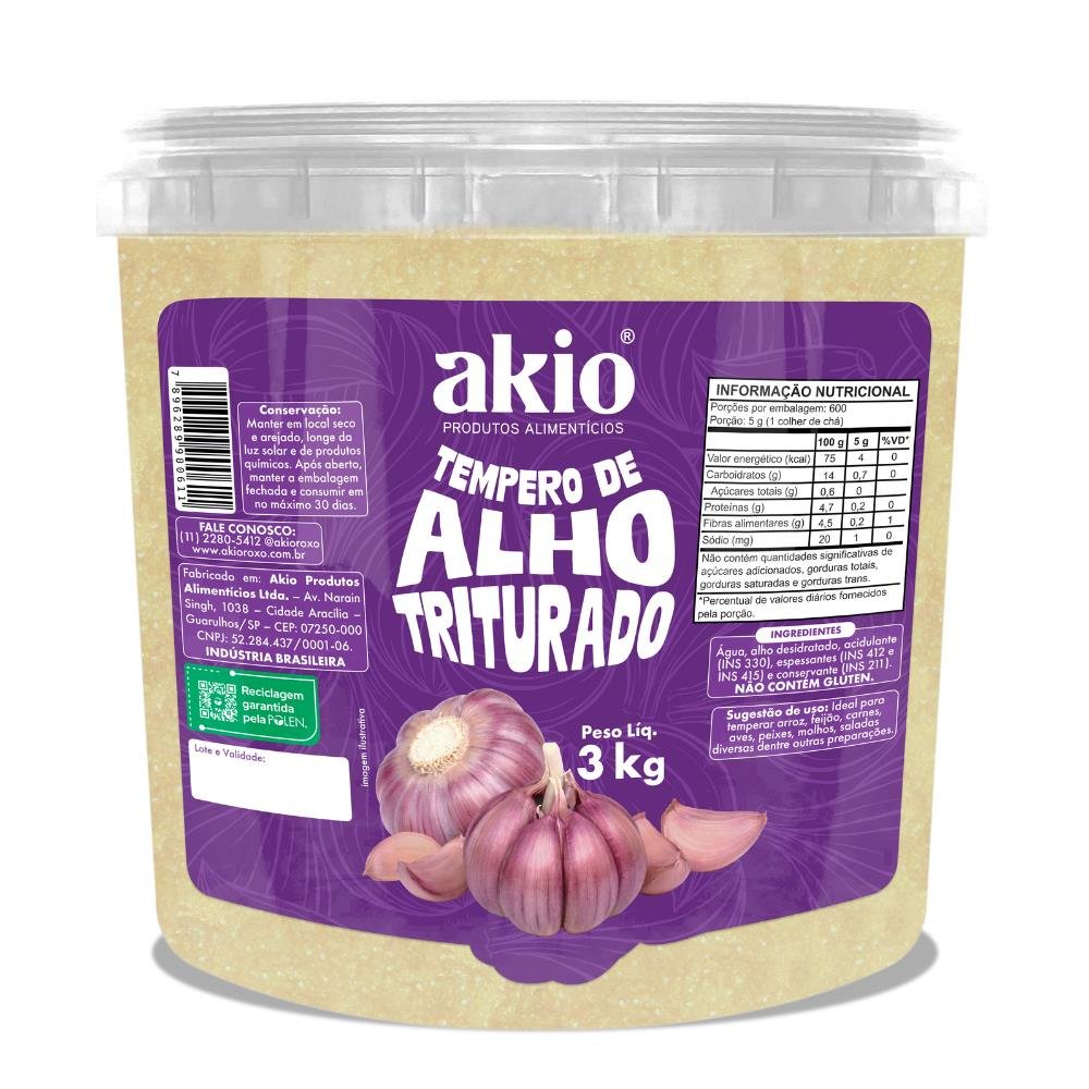 Alho Triturado Akio uni/3kg