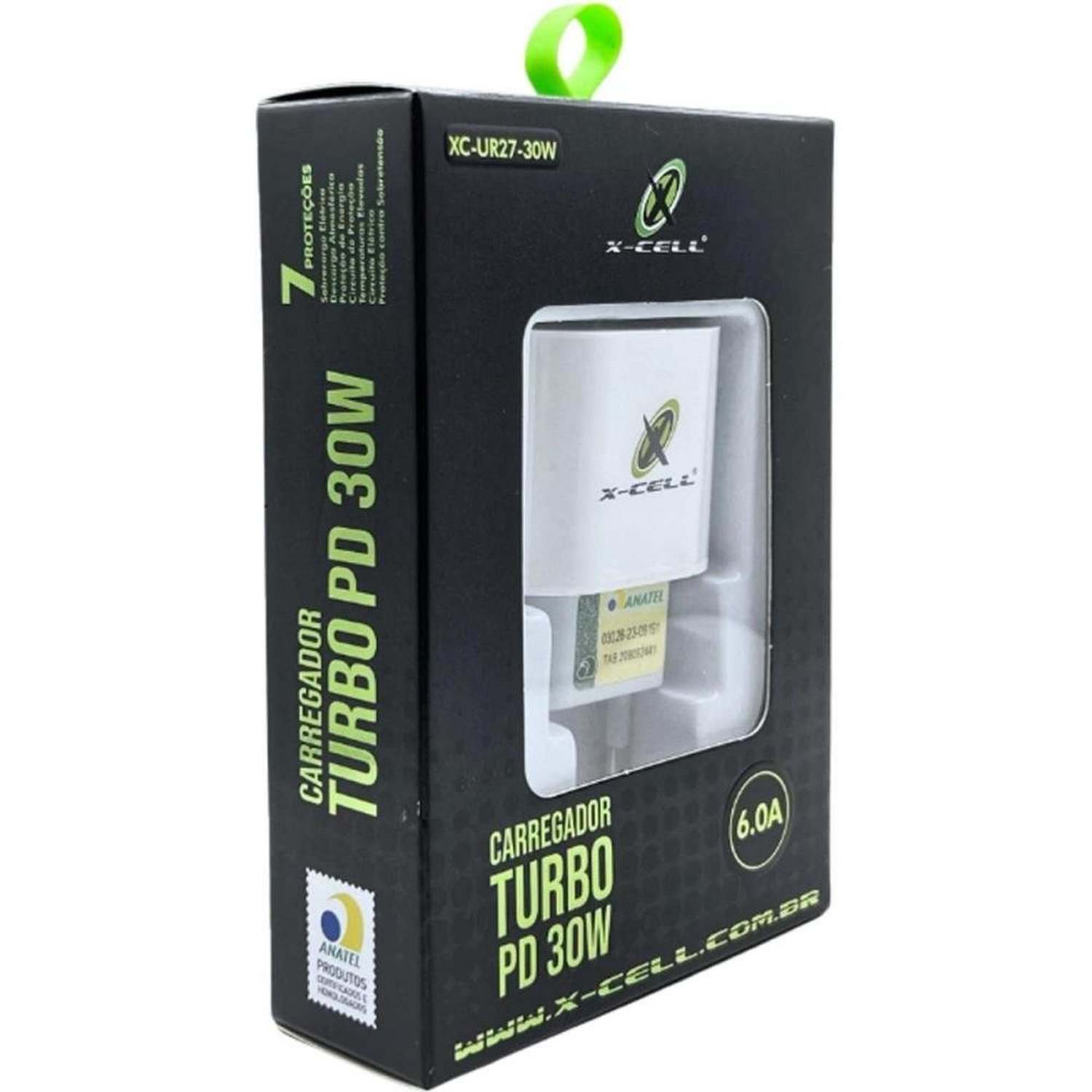 Carregador Turbo 6A 30W Usb-C Xc-Ur27 Flex Un.Venda: Pc/1